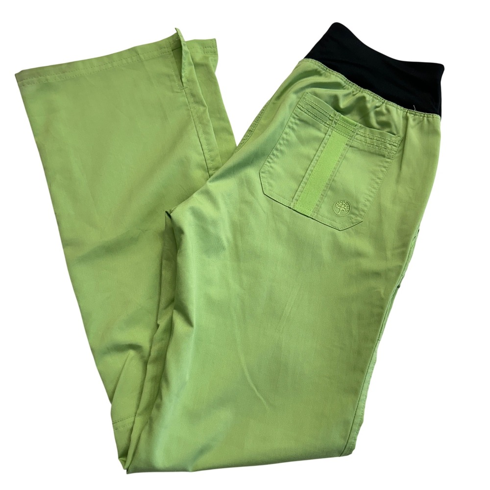 Healing Hands Purple Label Yoga Cargo Scrub Pants Lime Green XS